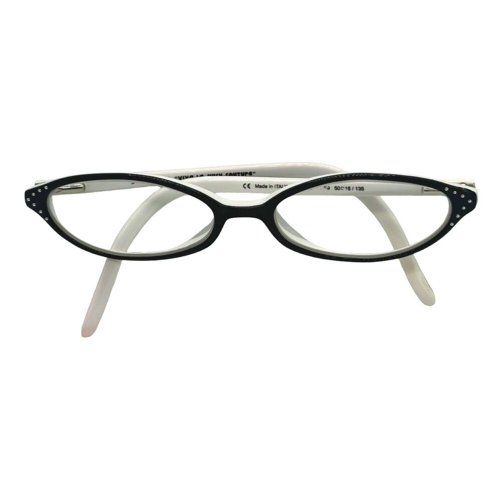 Juicy Couture VIVA LA JUICY COUTURE Black & White w/Rhinestone Eyeglasses Frame
